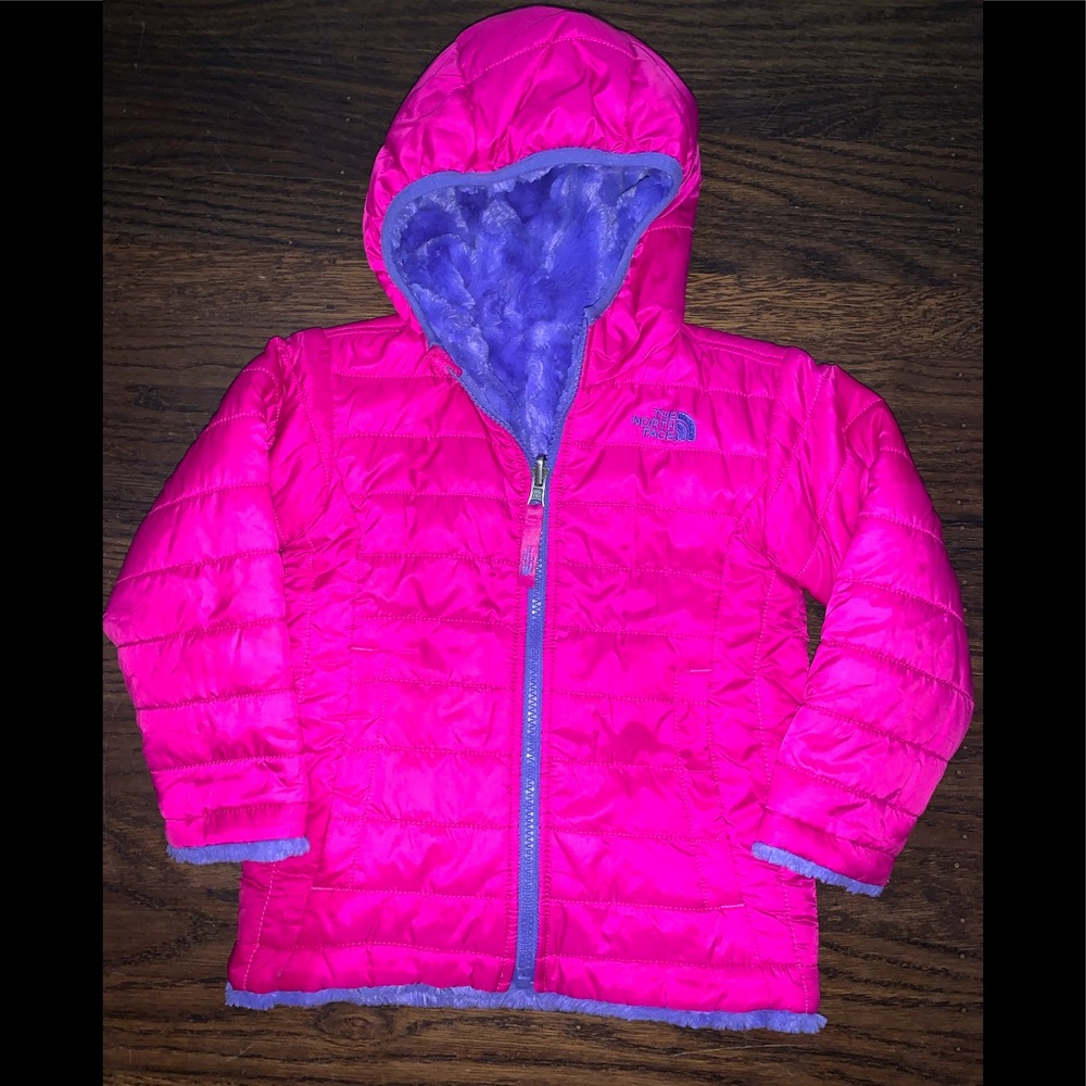 Reversible Fuschsia/Purple Jacket The North Face kids 3T
